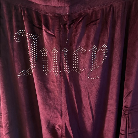 Juicy Couture Rich purple Velour Pull On Track Sleepwear Pants Y2K 90s Size 1X - Picture 7 of 7